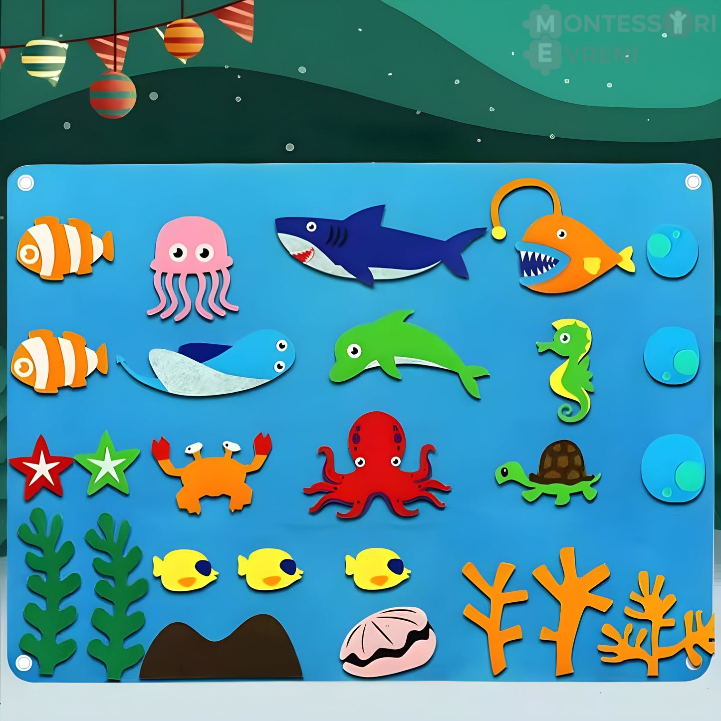 Montessori Felt Play and Learning Board