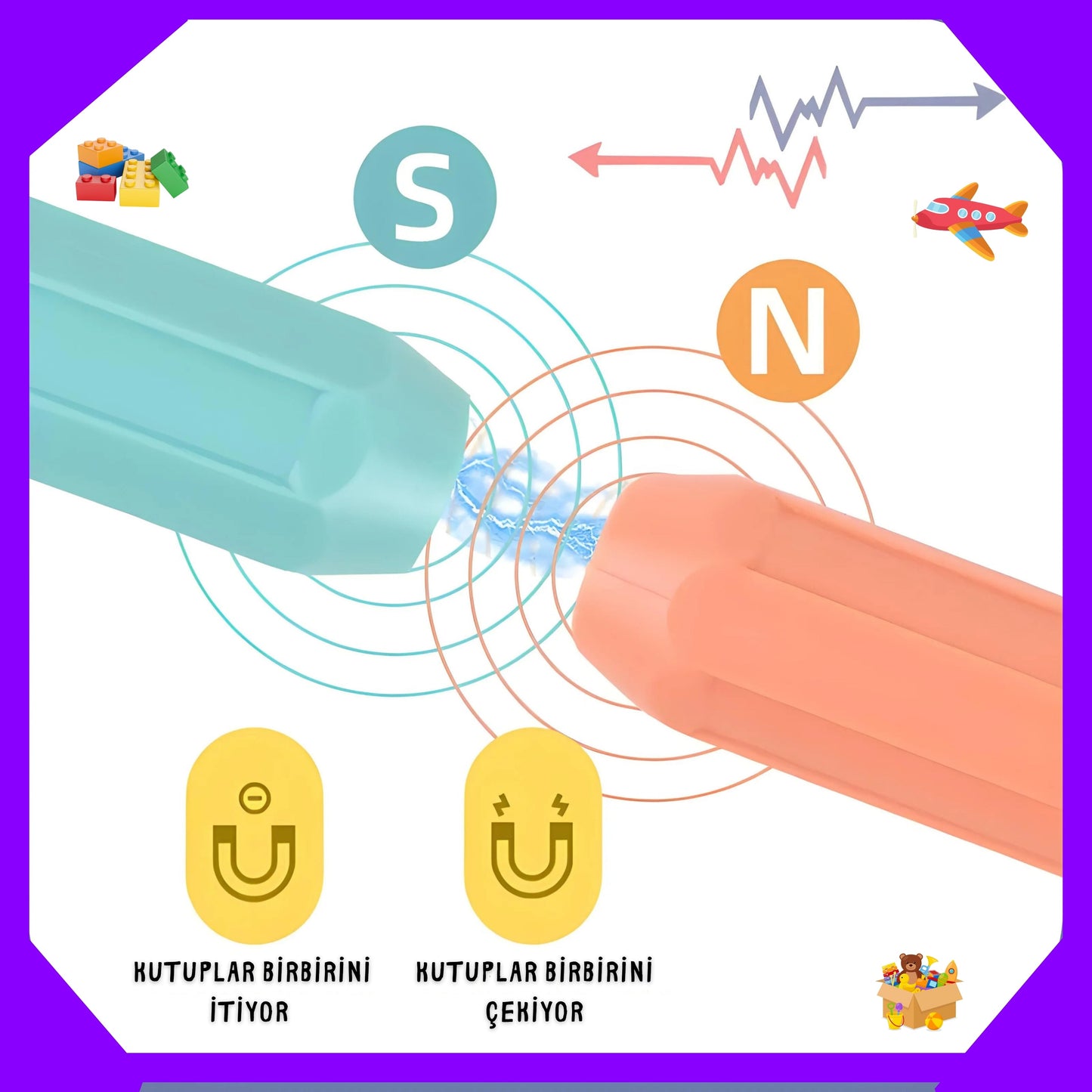 Educational Magnetic Stick and Magnetic Building Blocks Toy