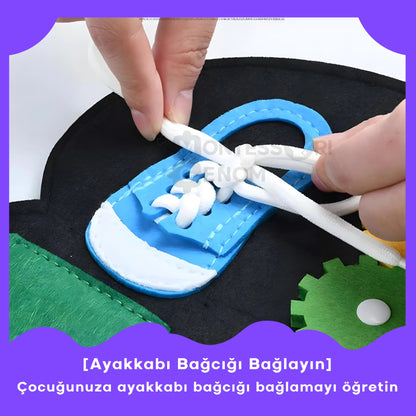 Educational Felt Life Skills Learning Book with 3 Options