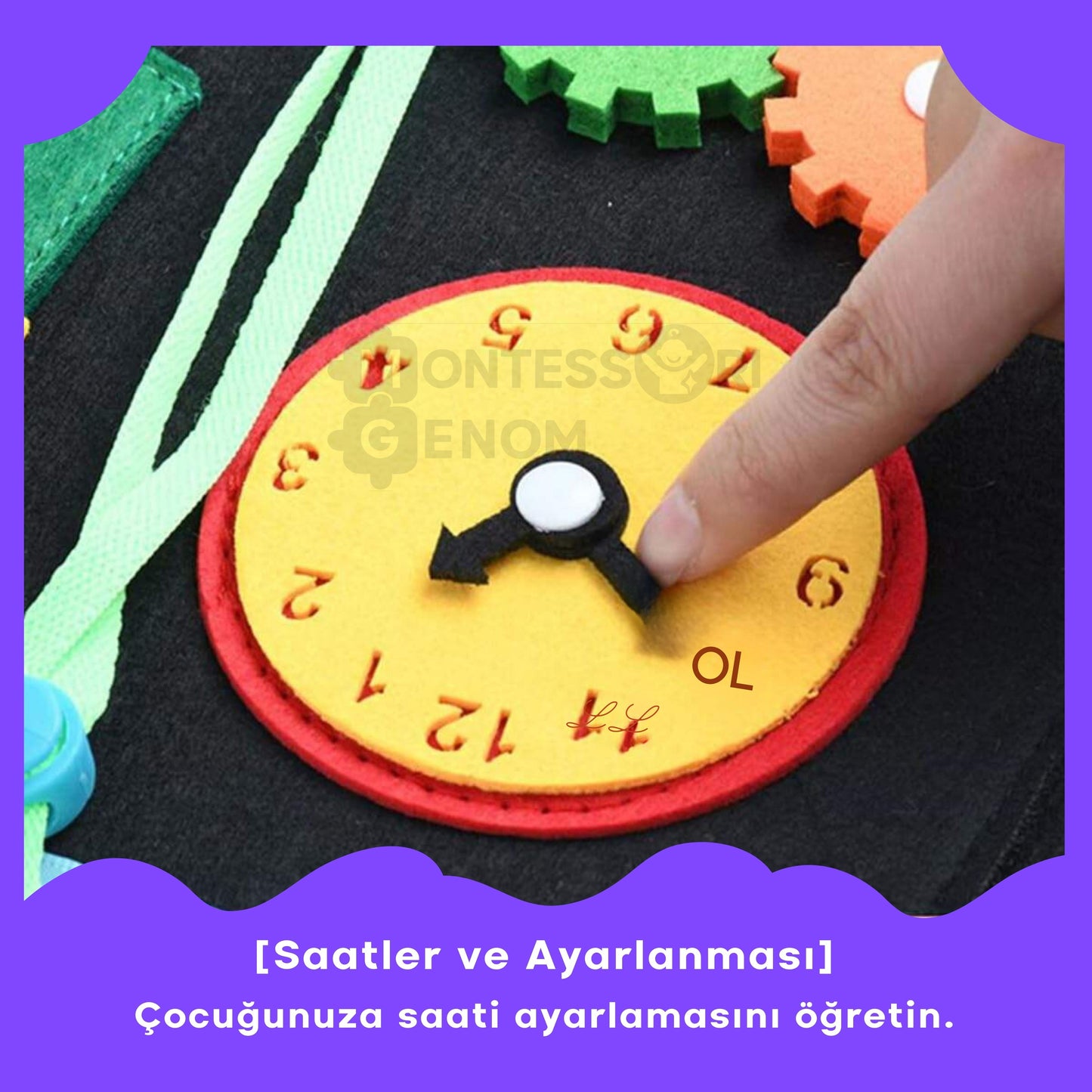 Educational Felt Life Skills Learning Book with 3 Options