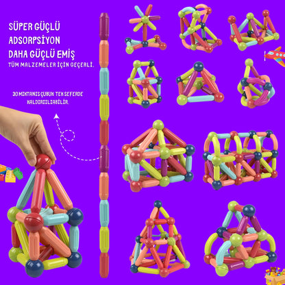 Educational Magnetic Stick and Magnetic Building Blocks Toy