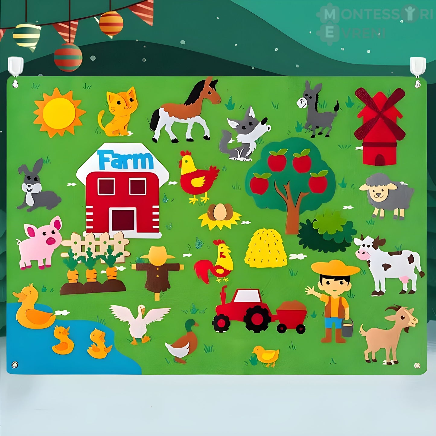 Montessori Felt Play and Learning Board