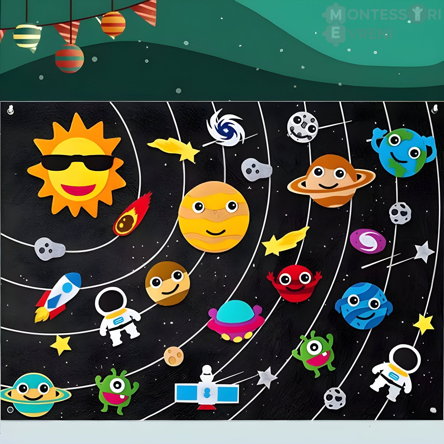 Montessori Felt Play and Learning Board