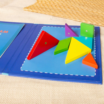 Multifunctional Magnetic Tangram Puzzle Book