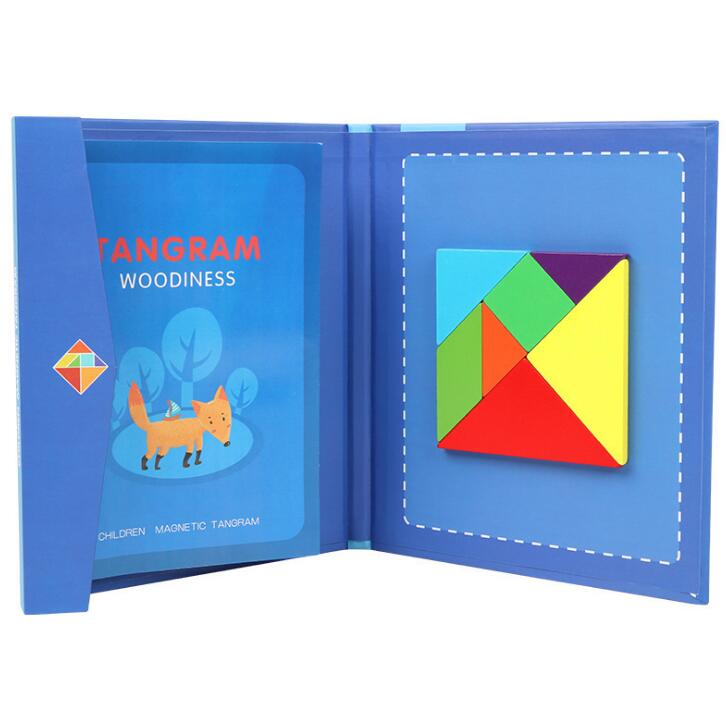 Multifunctional Magnetic Tangram Puzzle Book