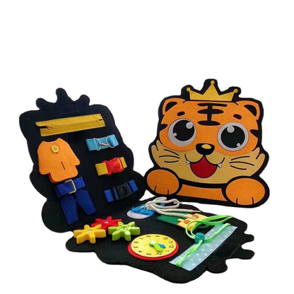 3 Seçenekli Eğitici Keçe Yaşam Becerileri Öğrenme Tahtası - Montessori Genom - #montessorigenomtr# - montessoritr - montessori