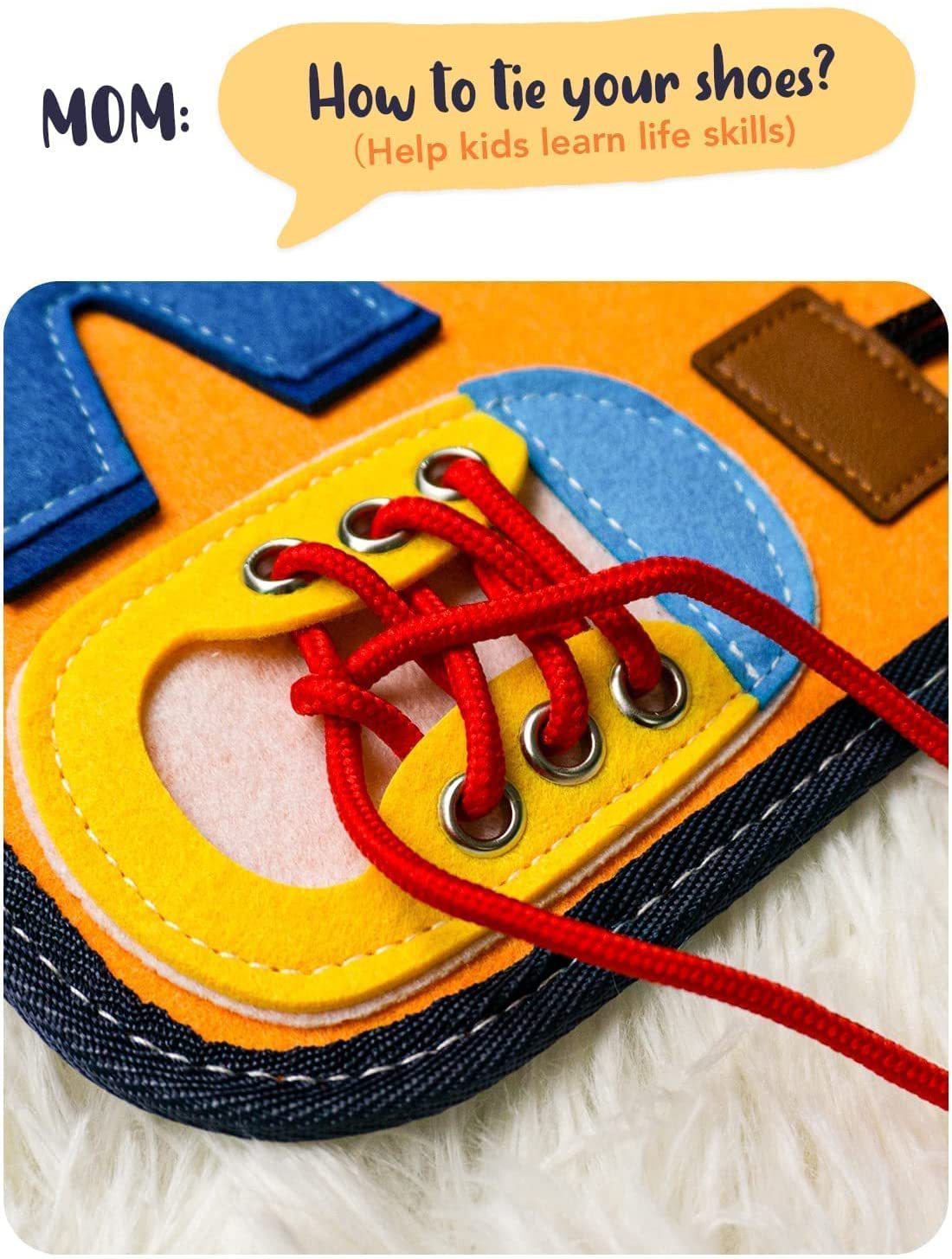 Educational Cognitive Clothing Bag and Book