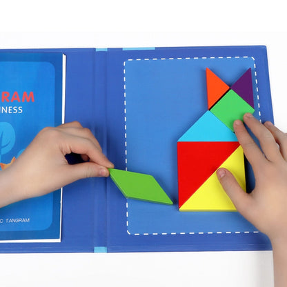Multifunctional Magnetic Tangram Puzzle Book