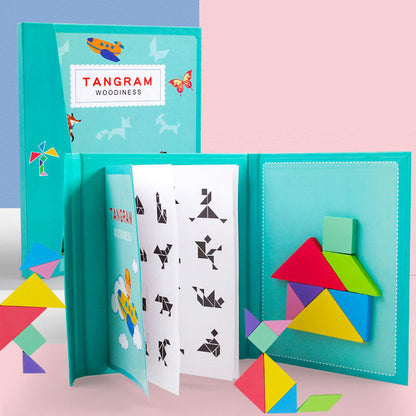 Multifunctional Magnetic Tangram Puzzle Book