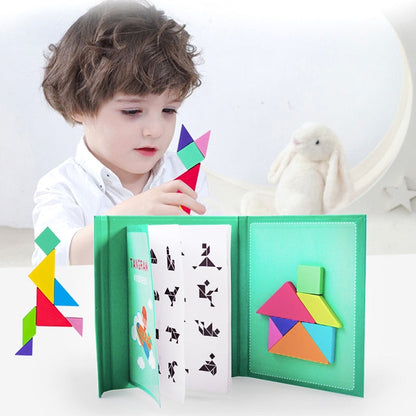 Multifunctional Magnetic Tangram Puzzle Book