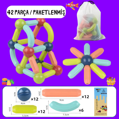Educational Magnetic Stick and Magnetic Building Blocks Toy