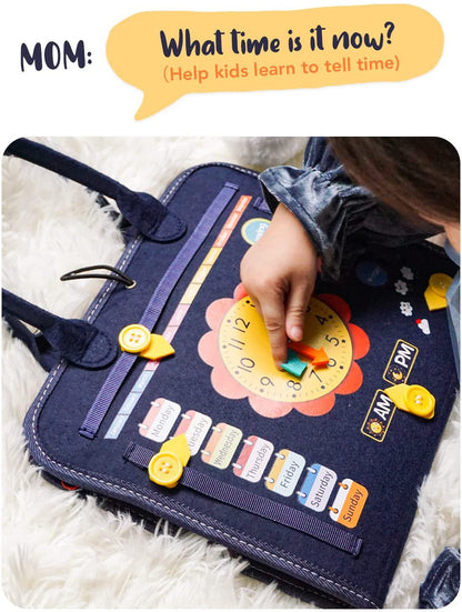Educational Cognitive Clothing Bag and Book