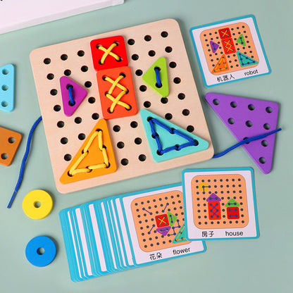 Multi-Tasking Rope-Assembled Educational Puzzle Toy