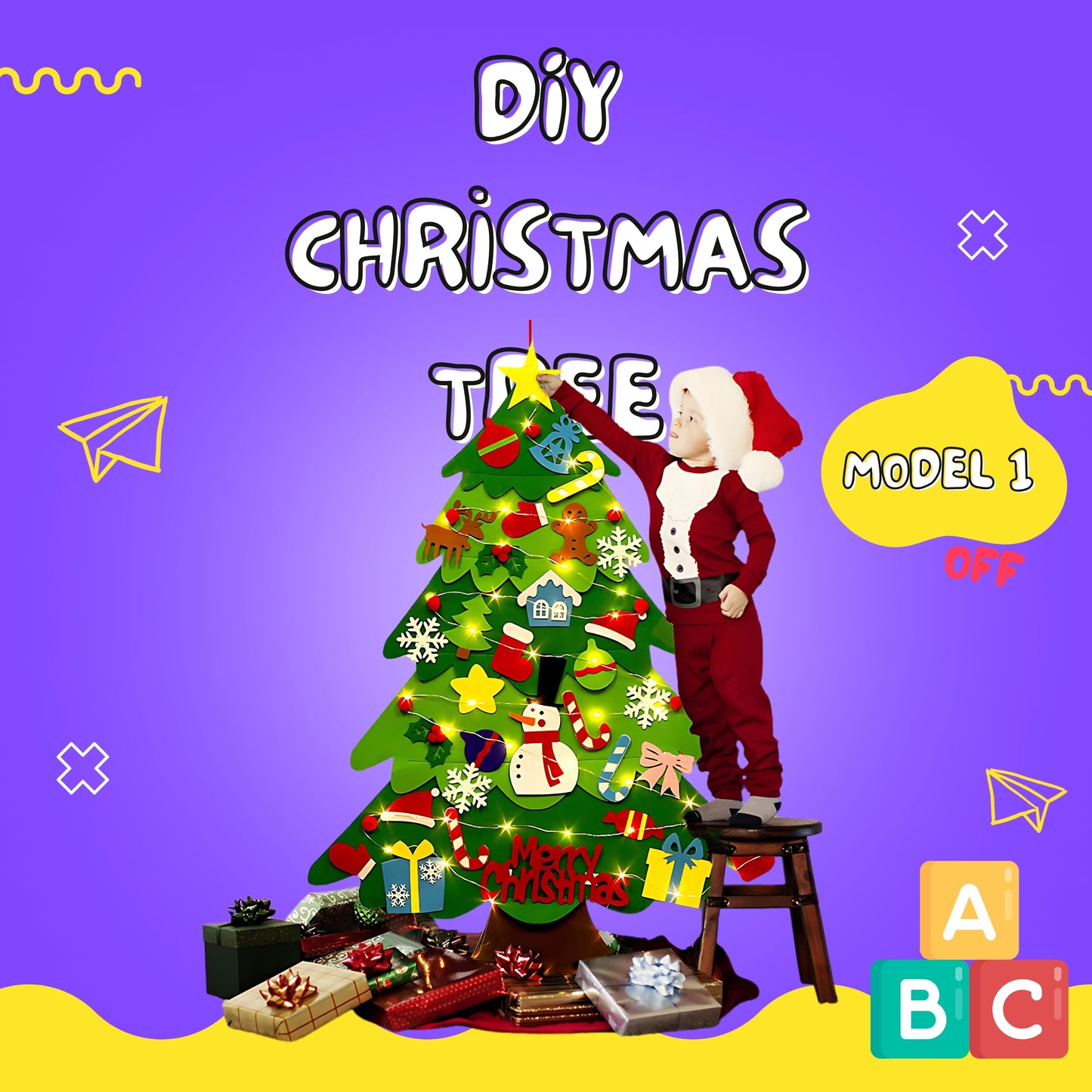 DIY Christmas Tree with Lights