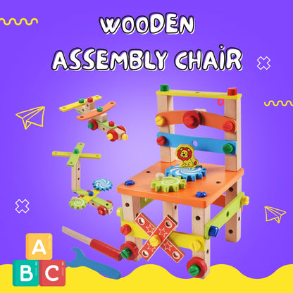 Educational Wooden Assembly Chair Multifunctional