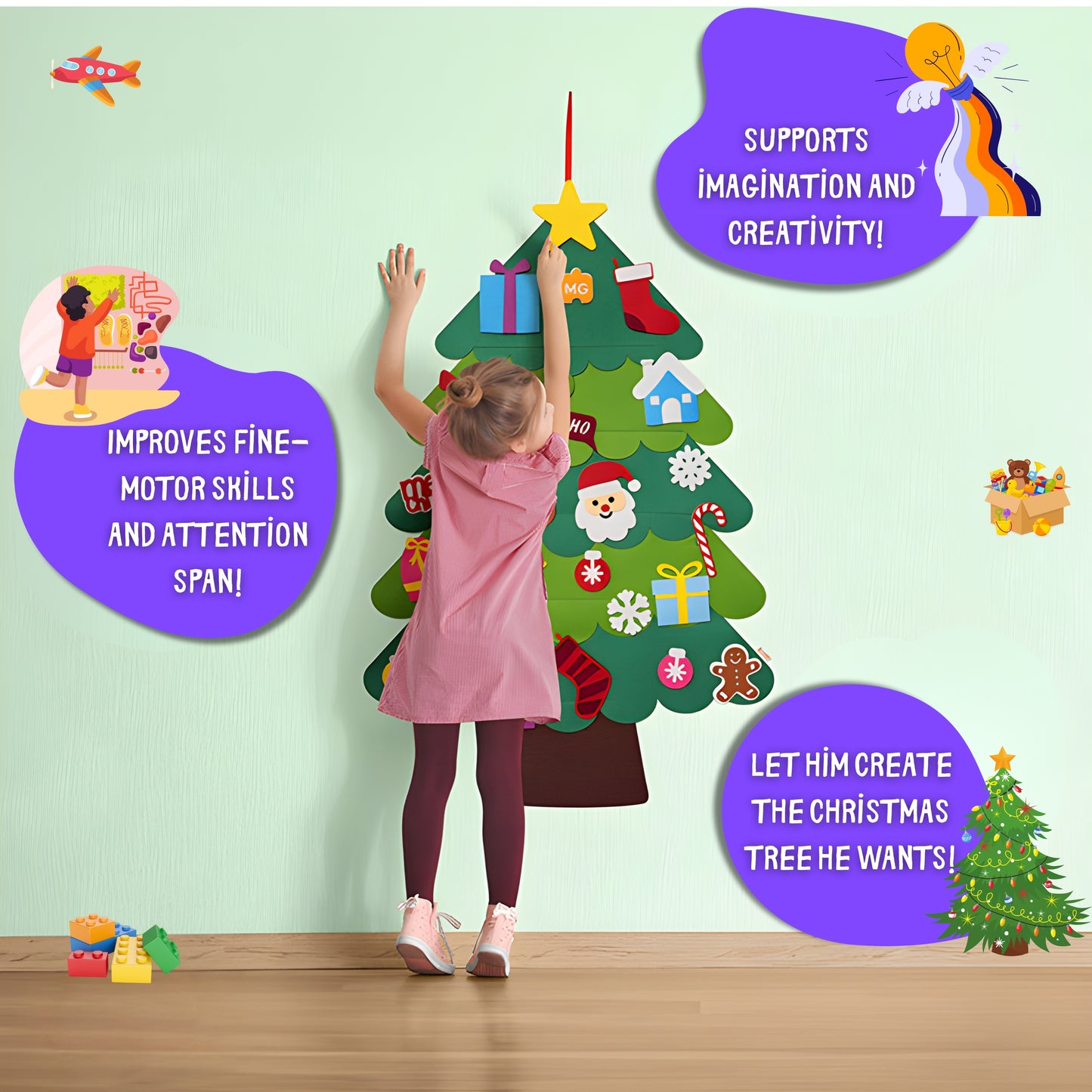 DIY Christmas Tree with Lights