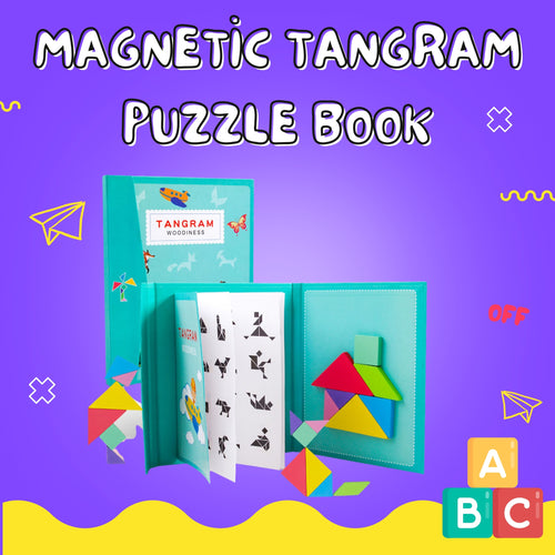 Multifunctional Magnetic Tangram Puzzle Book