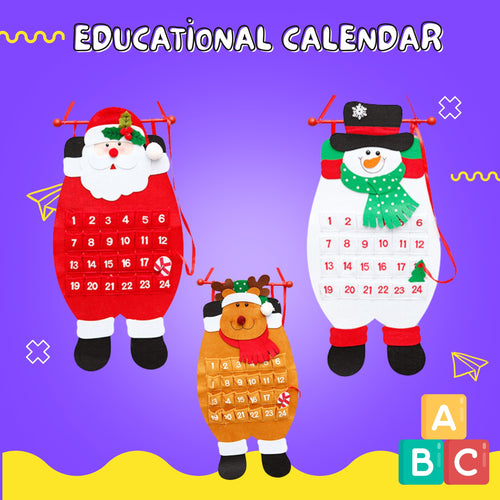 Educational Santa Claus, Snowman and Reindeer Calendar